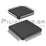 Microcontroller 8-Bit 64Kx16 Flash 60I/O 64MHz TQFP-64 (-40oC / +125oC)