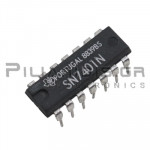TTL Logic; Quad 2-Input NAND Gates with Open-Collector Outputs DIP-14