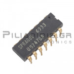 TTL Logic; Dual J-K Positive-Edge-Triggered Flip-Flops DIP-14 Gold