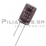 Electrolytic Capacitor  100μF 105C 250V Ø16x25mm P7.5