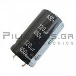 Electrolytic Capacitor  120μF 105C 450V Ø22x40mm P10.0 Snap-In