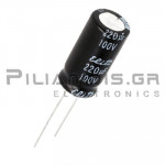 Electrolytic Capacitor  220μF 105C 100V Ø12.5x25mm P5.0