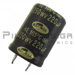 Electrolytic Capacitor  220μF 105C 250V Ø22x30mm P10.0 Snap-In