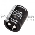 Electrolytic Capacitor  220μF 105C 400V Ø30x35mm P10.0 Snap-In