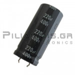 Electrolytic Capacitor  220μF 105C 400V Ø22x50mm P10.0 Snap-In