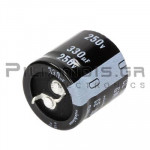 Electrolytic Capacitor  330μF 105C 250V Ø25x25mm P10.0 Snap-In