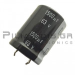 Electrolytic Capacitor  1500μF 105C  63V Ø22x30mm P10.0 Snap-In