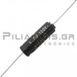 Πυκνωτης Ηλεκτρολυτικός Bipolar  4.7μF  100V 85C Ø10x30mm Axial