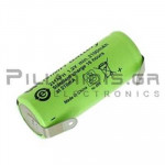 Rechargeable Battery Ni-MH 4/5Α 1.2V 2100mAh With Soldering Lugs