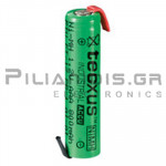 Rechargeable Battery Ni-MH ΑΑΑ 1.2V  800mAh With Soldering Lugs