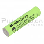 Rechargeable Battery Ni-MH ΑΑΑ 1.2V  700mAh With Soldering Lugs