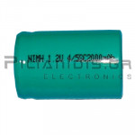 Rechargeable Battery Ni-ΜΗ Sub-C 4/5 Ø22x34mm 1.2V 2000mAh With Soldering Lugs