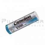 Μπαταρία επαναφορτιζόμενη Li-Ion 18650  3.7V/2200mAh  Ø18.25x65mm με λαμάκι