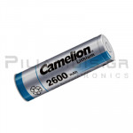 Μπαταρία επαναφορτιζόμενη Li-Ion 18650  3.7V/2600mAh  Ø18.25x65mm με λαμάκι