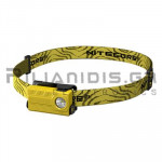 Headlamp LED Rechargeable 360Lm with Li-Ion 600mAh Yellow