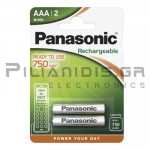 MΠATAPIA EΠANAΦΟΡΤΙΖΟΜΕΝΗ DECT AAA 750mAH  2TEM. Ready to Use