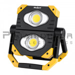 Portable Workshop LED | Rechargeable | 2x9.5W | 6500K | 2000lm | 3.7V / 5000mAh | IP44