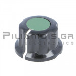 Κουμπί για Aξονα 6.35mm Ø20(16.5)x12mm Πλαστικό Πράσινο με Δείκτη