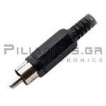 CONNECTOR RCA APΣΕΝΙΚΟ ΠΛAΣTIKO ΝΙΚΕΛ  MAYPO