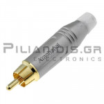 RCA Plug male professional white gland