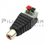Connector RCA Female Plastic with Clamp