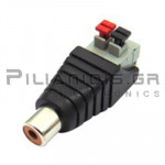 Connector RCA Θηλυκό Πλαστικό με Κλέμμα Κουμπωτό