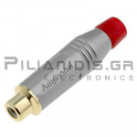 CONNECTOR RCA ΘΗΛΥΚΟ ΚΟΚΚΙΝΟ