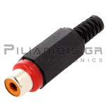 Connector RCA Female Plastic Nikel Red