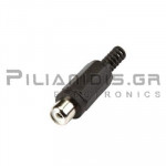 Connector RCA Θηλυκό Πλαστικό Μαύρο