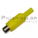 Connector RCA Θηλυκό Πλαστικό Κίτρινο