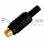 CONNECTOR RCA ΘΗΛΥΚΟ ΠΛΑΣΤΙΚΟ ΕΠΙΧΡΥΣΟ ΜΑΥΡΟ