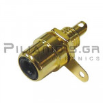 CONNECTOR RCA ΘΗΛΥΚΟ ΣΑΣΙ ΜΕΤΑΛΛΙΚΟ ΕΠΙΧΡΥΣΟ ΜΑΥΡΟ