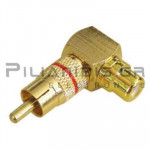 Adaptor RCA Female - RCA Male Angle Red 