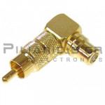 Adaptor RCA Female - RCA Female Red Angle Gold Plated