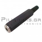 CONNECTOR JACK 6.3mm STEREO ΘΗΛYKO ΠΛΑΣΤΙΚΟ