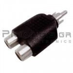 ADAPTOR 1RCA ΑΡΣΕΝΙΚΟ - 2RCA ΘΗΛΥΚΟ