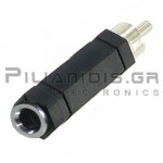 Adaptor 1xRCA Male to 6.3mm Mono Female