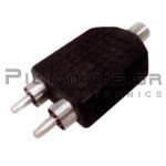 Adaptor 1xRCA Female to 2xRCA Male