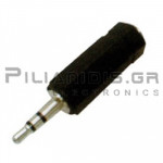 ADAPTOR JACK 3.5mm STEREO ΑΡΣΕΝΙΚΟ- 2.5mm STEREO ΘΗΛΥΚΟ