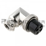 CONNECTOR  ΜΙΚΡΟΦΩΝΟΥ ΘΗΛYKO 4pin  ΓΩΝΙΑ ΜΕΤΑΛΛΙΚΟ