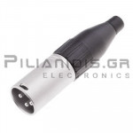XLR Professional plug male 3pin soldered on cable