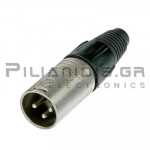 Connector XLR Professional plug male 3pin soldered on cable