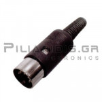 Conector DIN Type Male 8pins Cable Plastic Black