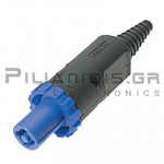 CONNECTOR SPEAKON 4pin 120V/20A ΜΠΛΕ