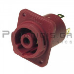 CONNECTOR SPEAKON ΣΑΣΙ 4pin 250V/20A ΚΟΚΚΙΝΟ