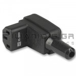 CONNECTOR AC ΚΑΛΩΔΙΟΥ ΘΗΛΥΚΟ 10Α/250V ΓΩΝΙΑΚΟ