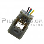 Telephone Plug 6Χ4 6P4C Female With Cable