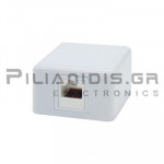 External Socket CAT5e (With Keystone Jack) Single White