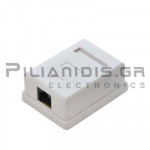 External Socket UTP CAT5e Single White