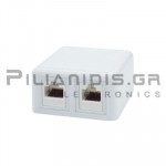 External Socket CAT6 (With Keystone Jack) Double UL White